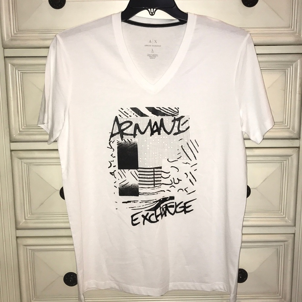 Armani Exchange White T-Shirt Large